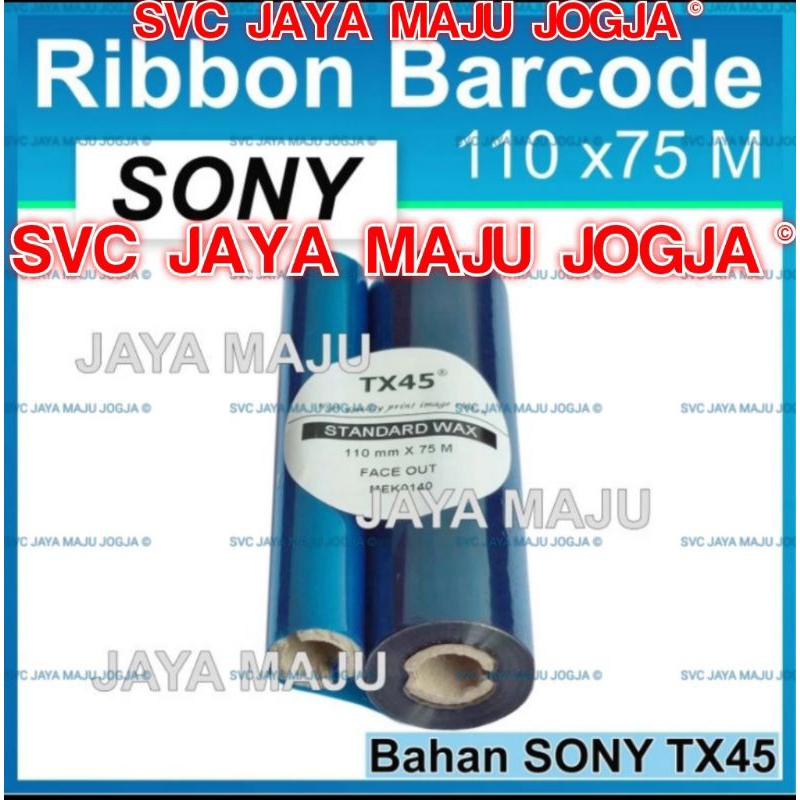 [ CITIZEN ]  TX45  110 MM  X  75 M  SONY STANDAR WAX - FACE OUT  ||  CORE ½" - DOUBLE CORE  ||  RIBB