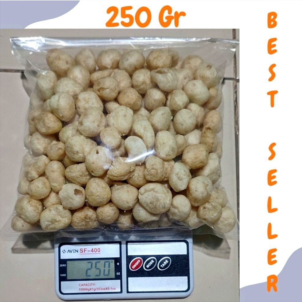 

KERUPUK BAKSO IKAN TENGGIRI 250 GRAM // SNACK BAKSO KERING