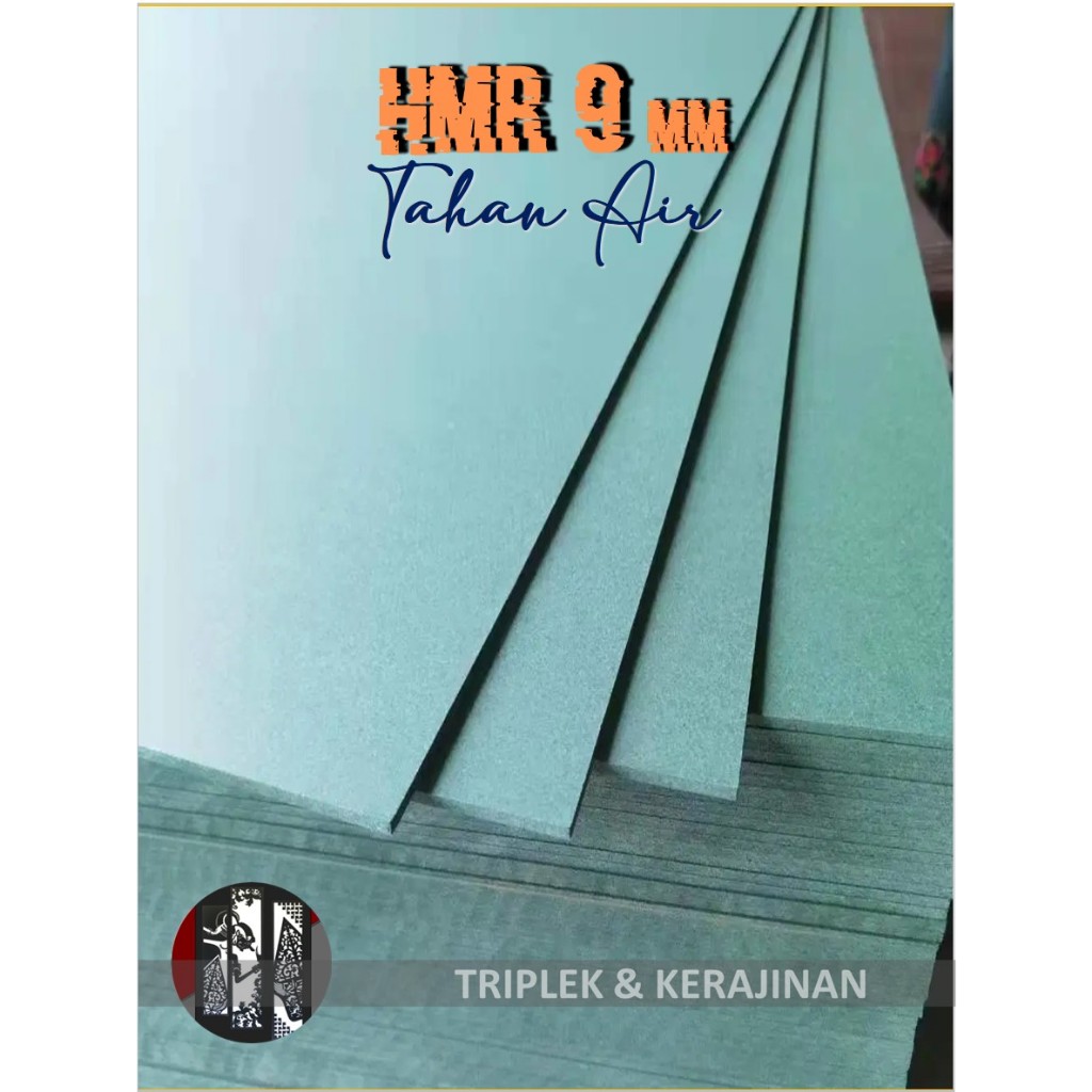 HMR Board 9mm 100x100 cm (9 mm 100x100cm | 100 x 100 cm) MDF HIJAU 9mm 100x100 cm Lebih Tahan Air