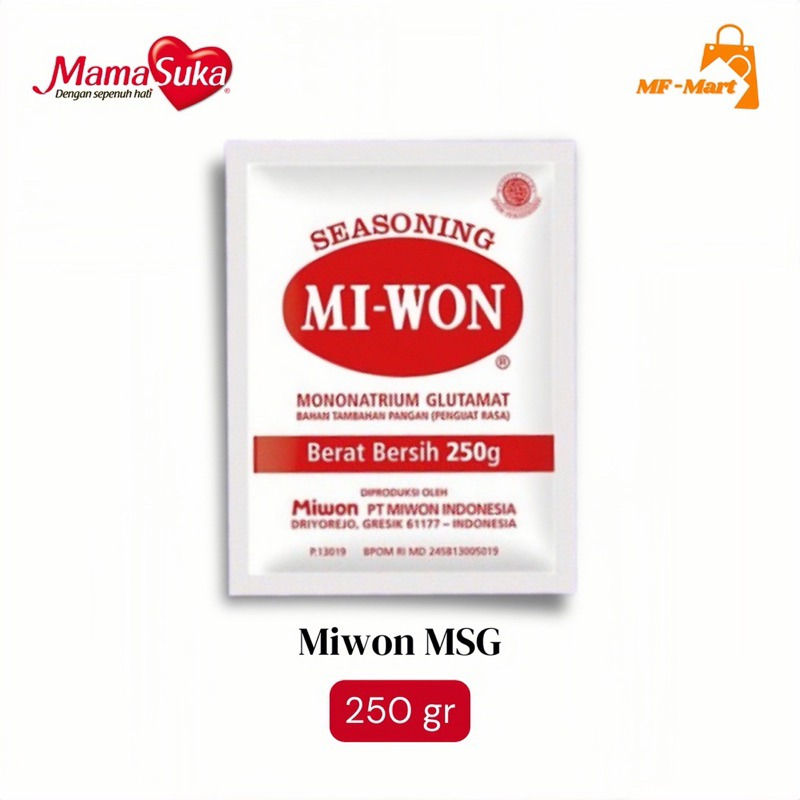 

MIWON MSG 250gr | MICIN | PENYEDAP RASA | MAMA SUKA | SEASONING | MI WON 250gr | MI-WON 250gr