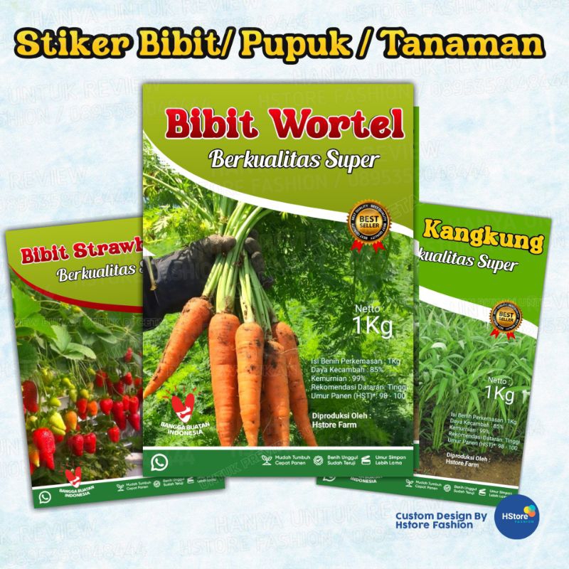 

Cetak Stiker Bibit Benih Custom Gratis Desain