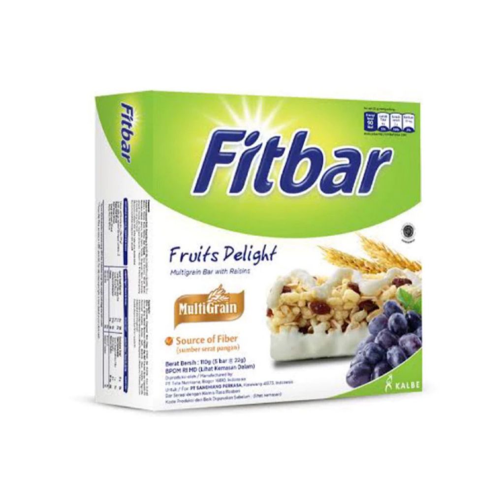 

FITBAR MULTIGRAIN - FRUITS DELIGHT - 1 BOX (5 pcs x 20 g)