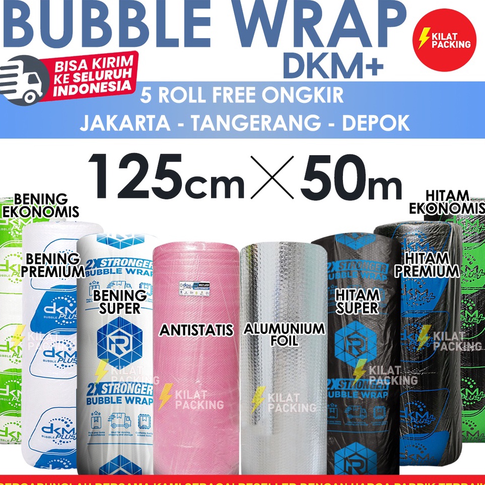 

Stock ready PLASTIK BUBBLE WRAP 125CM X 5M BUBBLE WRAP DKM PLUS KUALITAS PREMIUM TERMURAH GROSIR