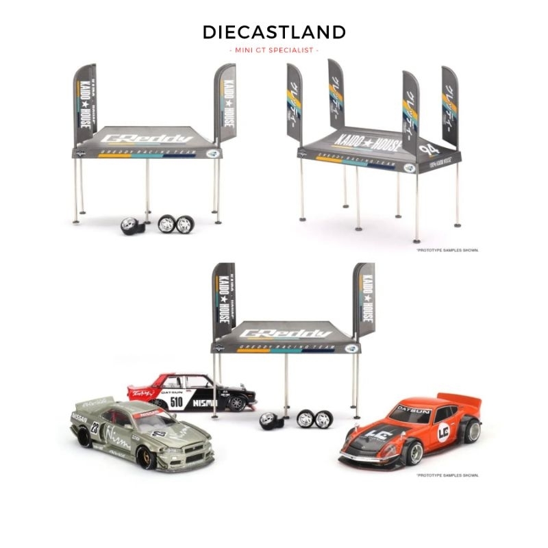 Mini GT x Kaido House KHMG101 Kaido House Greddy Tent V1 Diecast Land