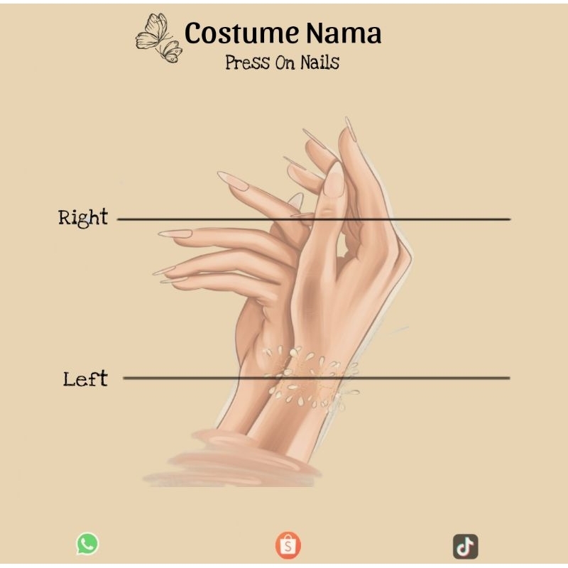 Card Press on nails Bisa costume logo sendiri Kartu buat Kuku palsu tatakan press on nails