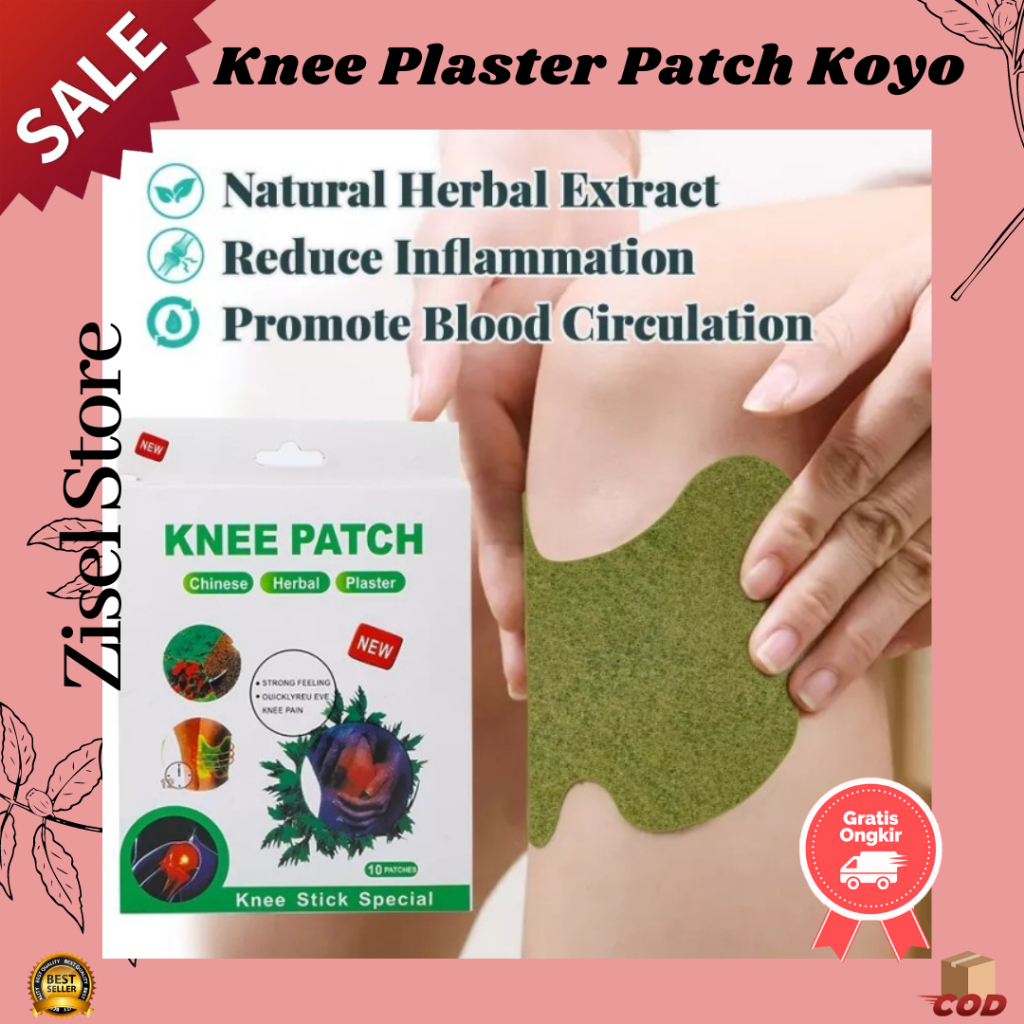 Knee Plaster Patch Koyo Nyeri Lutut Sendi Kaki isi 10 lembar / Herbal Nyeri Sendi Lutut
