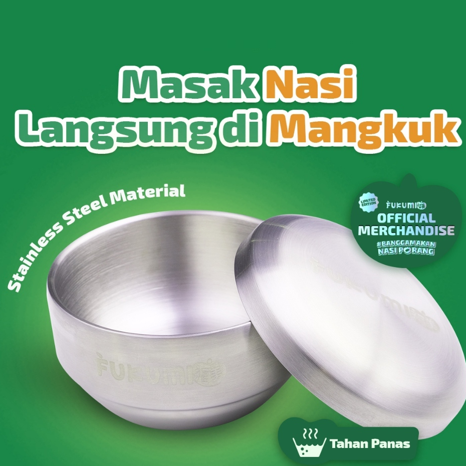 FUKUMI BOWL - Mangkok Stainless Steel Original FUKUMI