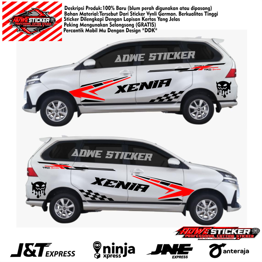 Stiker mobil avanza xenia stiker cutting variasi body samping all mobil xenia
