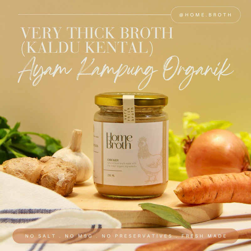 

(Very thick) Homebroth premium organic free range chicken bone broth/ Kaldu kental ayam kampung organik