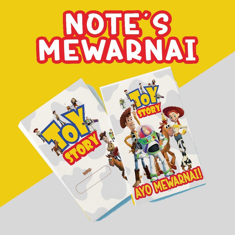 

Buku Kecil Mewarnai - Note Mewarnai Toy Story