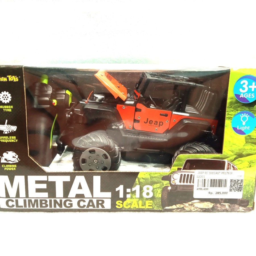 MOBIL REMOTE CONTROL RC JEEP CLIMBING METAL ALLOY PR 17616 KP