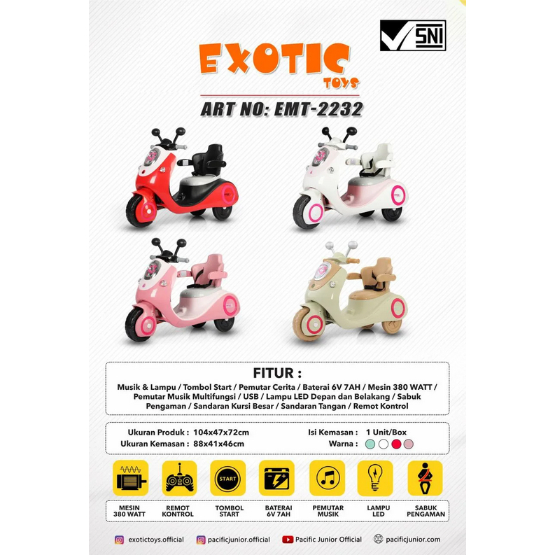RECHARGEABLE MOTORCYCLE EMT-2232 (REMOTE) EXOTIC