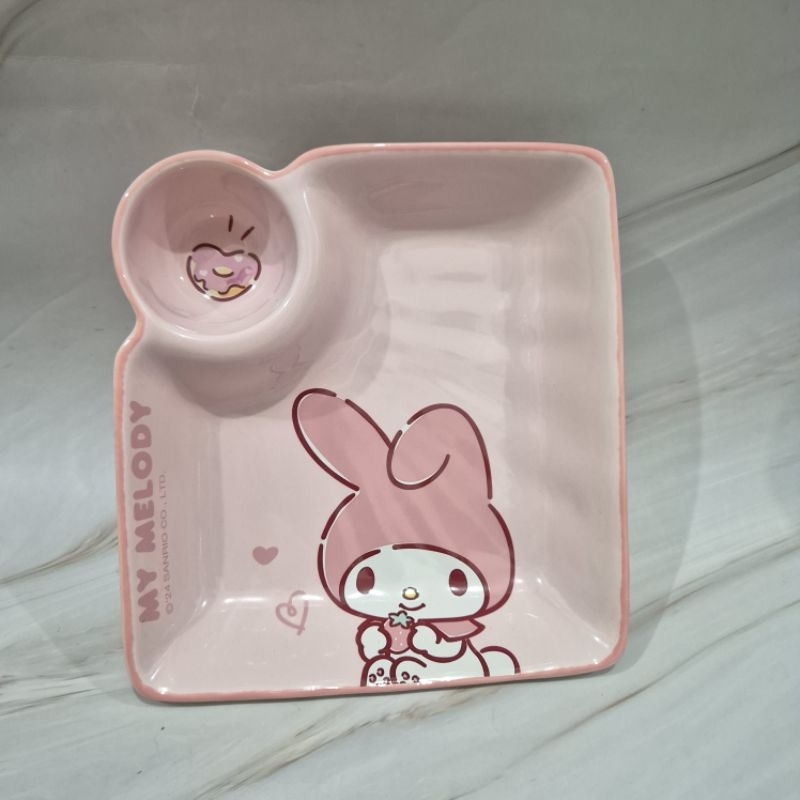 (snowandbelle) piring sekat sambal keramik sanrio ori