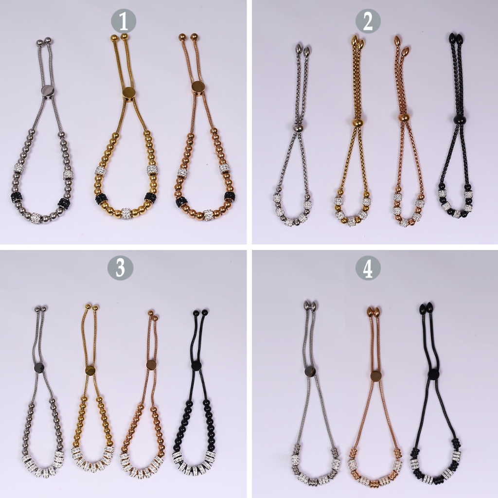 GELANG SERUT TITANIUM// GELANG WANITA PREMIUM//ANTI KARAT//WARNA SILVER GOLD ROSEGOLD BLACK