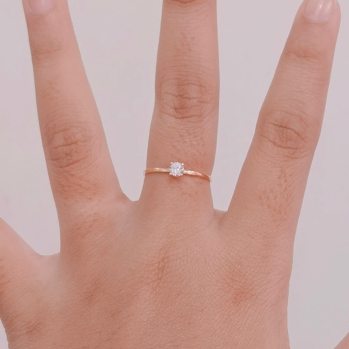 CINCIN SOLITAIRE MURCE SIMPEL EMAS ASLI