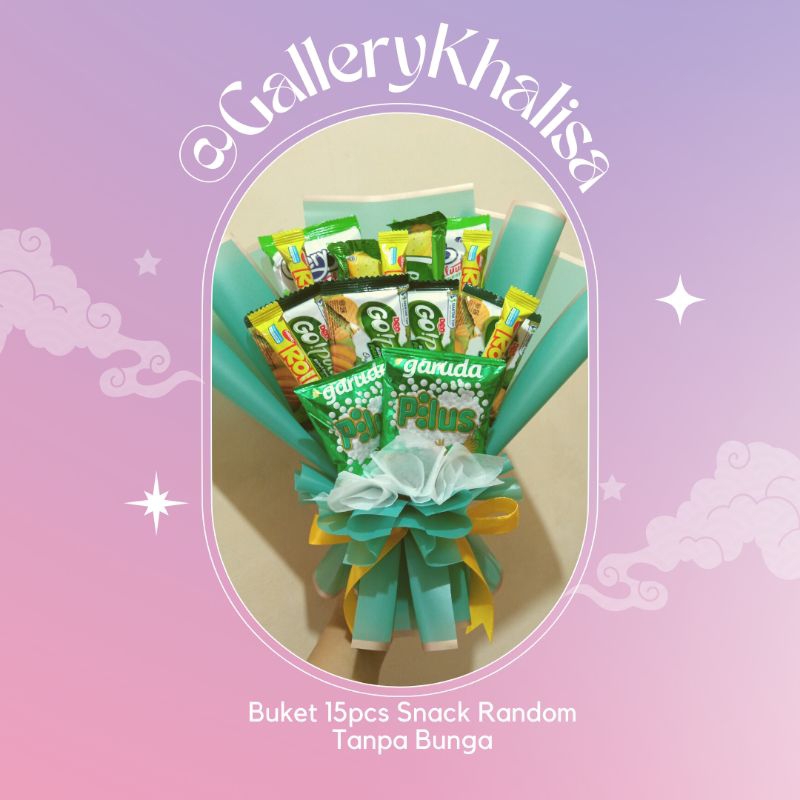 

BUKET SNACK UNTUK WISUDA / ULANGTAHUN / WEDDING / HADIAH MURAH RANDOM COD
