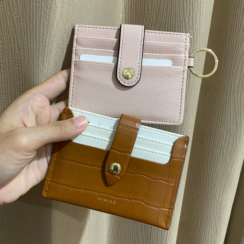 ❤️TERMURAH❤️ MINISO WOMEN'S TEXTURED CARD HOLDER / Dompet Kartu Miniso Original / Card Holder Miniso