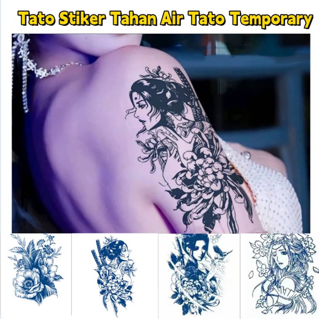 【COD】Stiker Tato Fashion Tato Berlangsung Hingga 15 Hari Tato Stiker Tahan Air Tahan Lama Sihir Seme