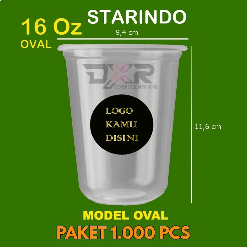

Sablon Cup 16 Oz Oval starindo 8 gram 1 karton (Isi 1000 pcs)