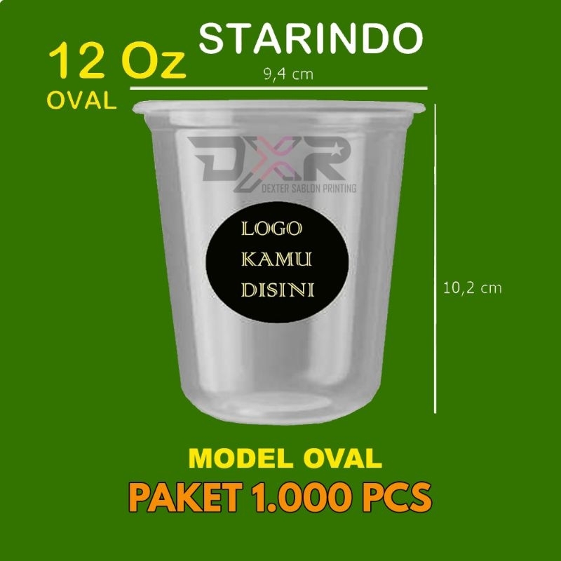 

Sablon Cup 12 Oz Oval Starindo 7 gram 1 karton (Isi 1000 pcs)