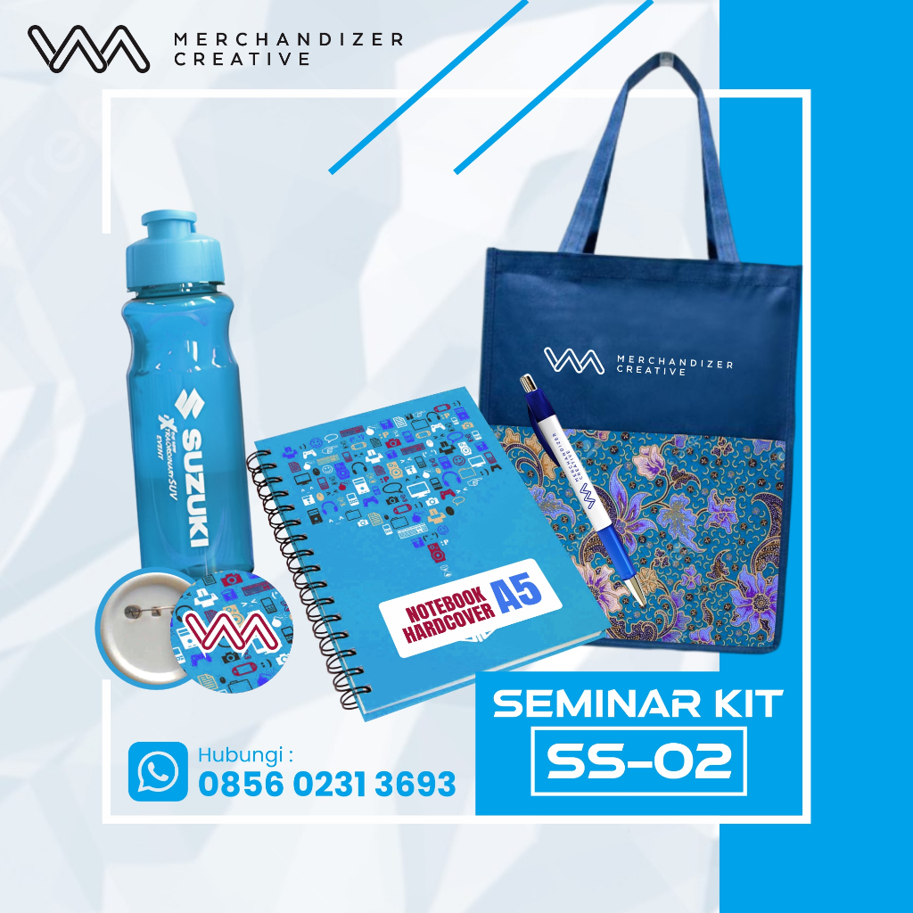 

PIN, Tas D300, Notebook Hardcover A5, Tumbler Florida, dan Pulpen Sablon - Seminar Kit