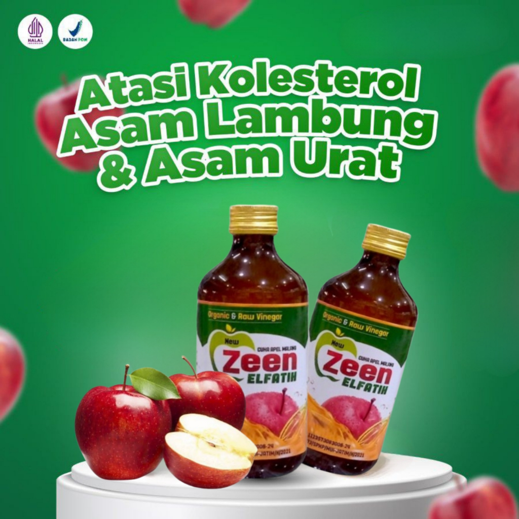 

distributor cuka apel zeen elfatih 330 ml murni tampa campuran asli malang