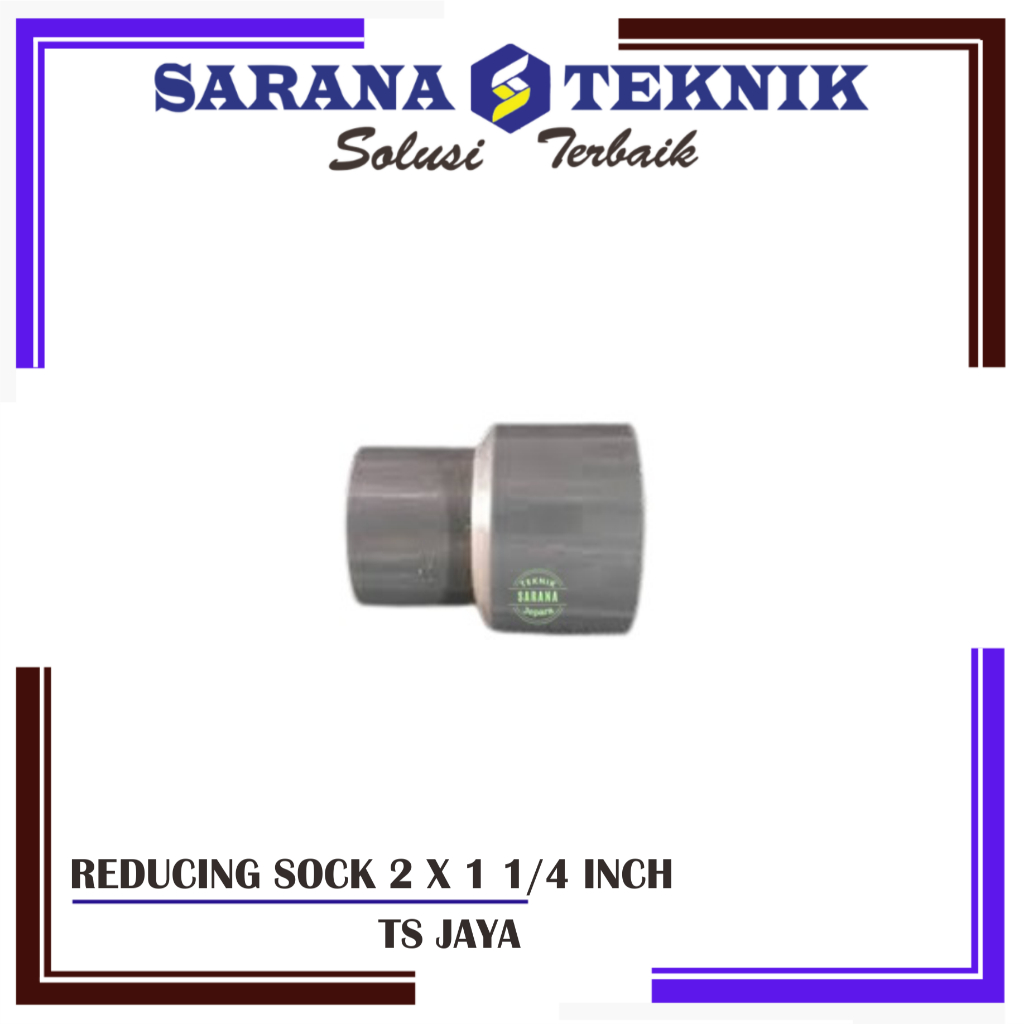 SAMBUNGAN PIPA PVC REDUCING SOCK / V SOCK 2 X 1 /14 INCH JAYA