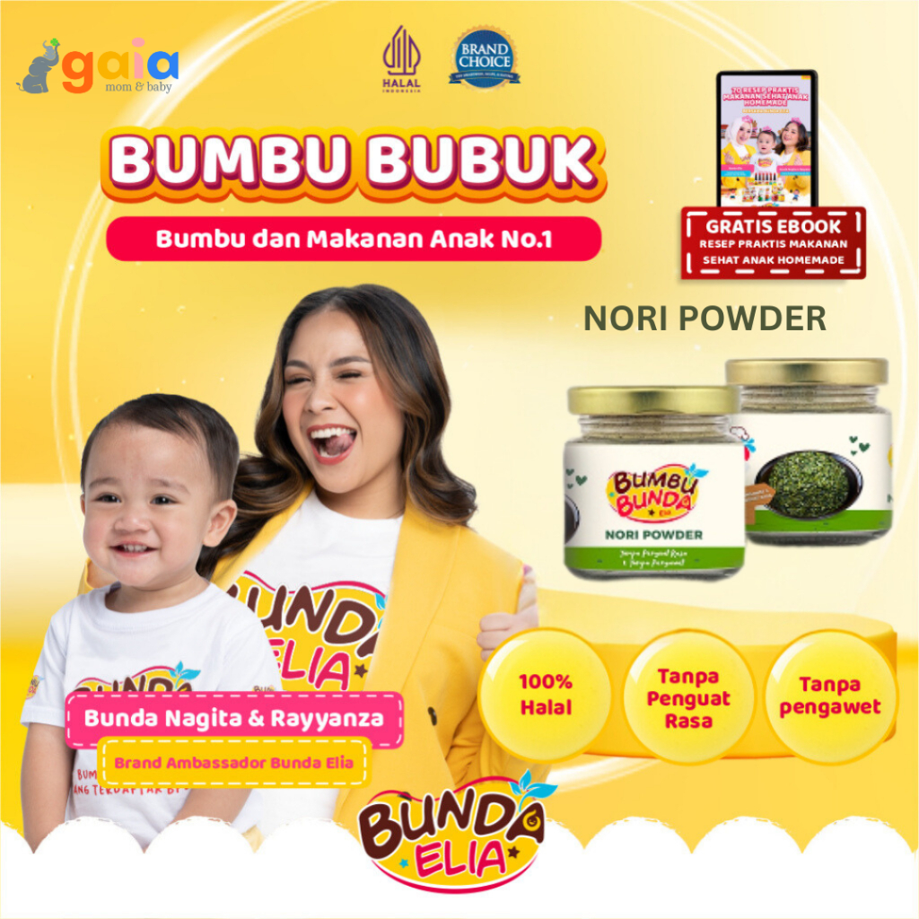 

Bunda Elia Nori Powder 50gr | Kaldu Bumbu Mpasi