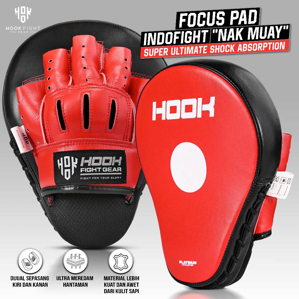 FOCUS PAD MUAY THAI HOOK, MUAY THAI PAD, KICK PAD, MUAY THAI TARGET, EXTENDED PAD, LONG CURVED PAD