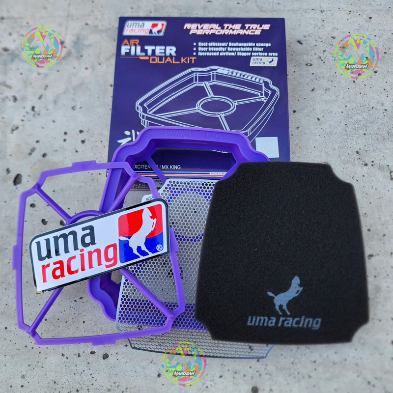 FILTER SARINGAN UDARA AIR FILTER DUAL KIT JUPITER MX KING MXKING Y15ZR 2PV UMA RACING