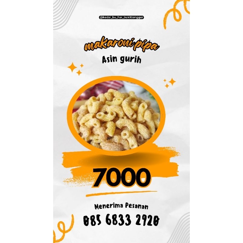

makaroni pipa asin gurih