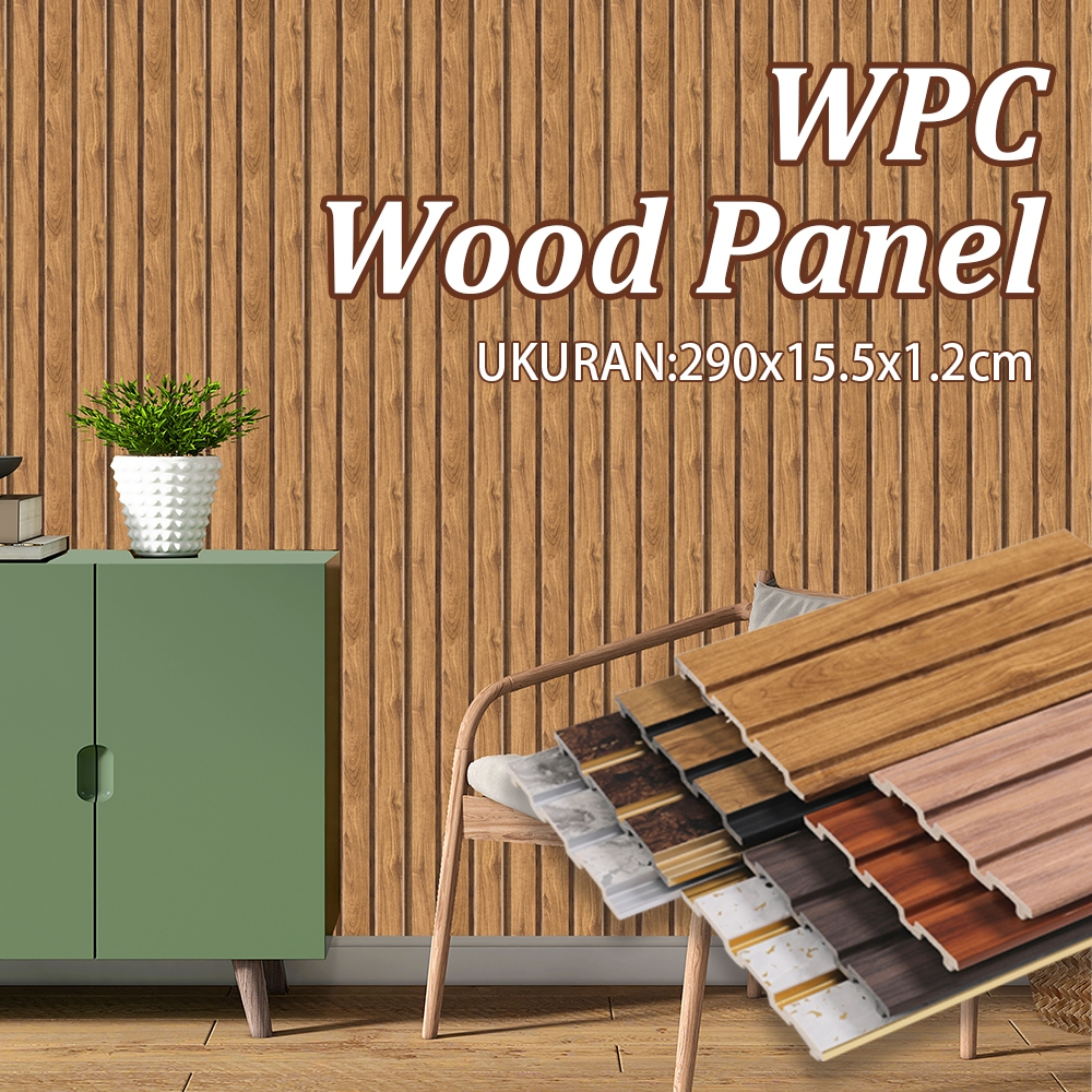 Wood Wall Panel Dinding Kamar Tidur WPC Wallpanel dinding PVC Wall Panel kasur dinding 2.9Meter