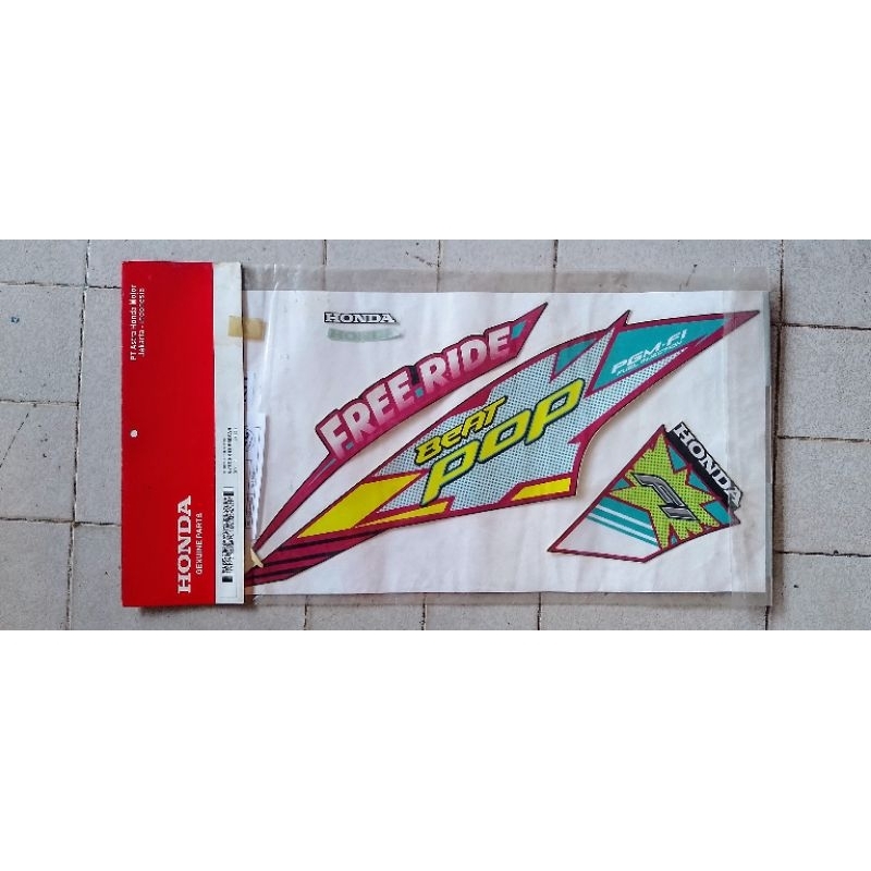 Lis Body-Sticker-Striping-Stripping-Stripe-Decal Honda BeAT POP Free Ride Funky eSP FI CW 2015-2017 