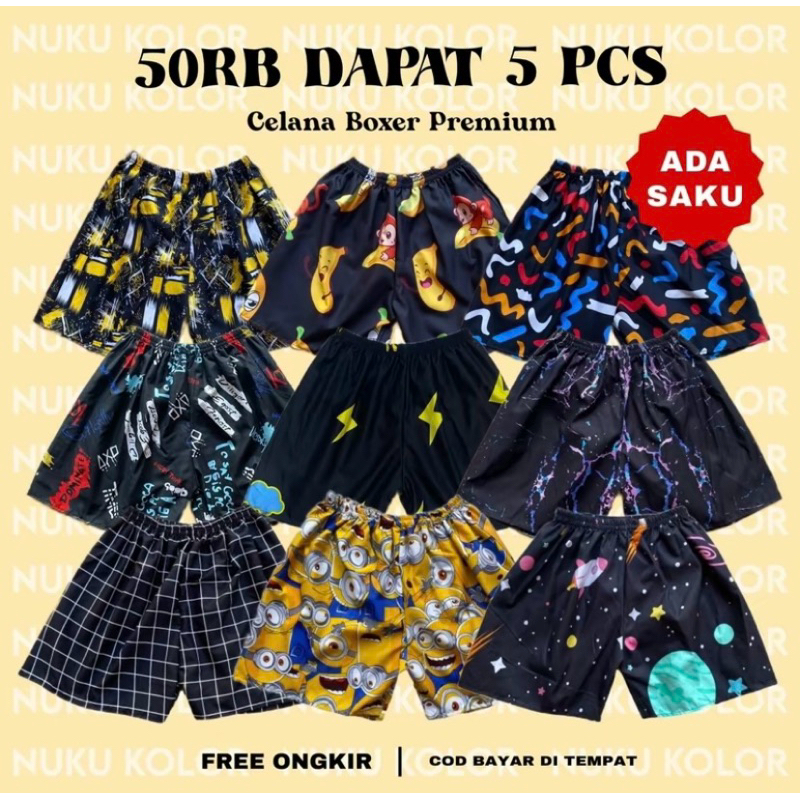 CELANA KOLOR JUMBO ADEM BOXER COWOK