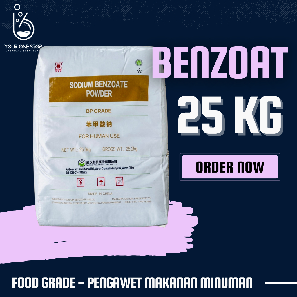 

(Instant) Sodium Benzoat 25 KG - Natrium Benzoate - Pengawet Makanan Food Grade