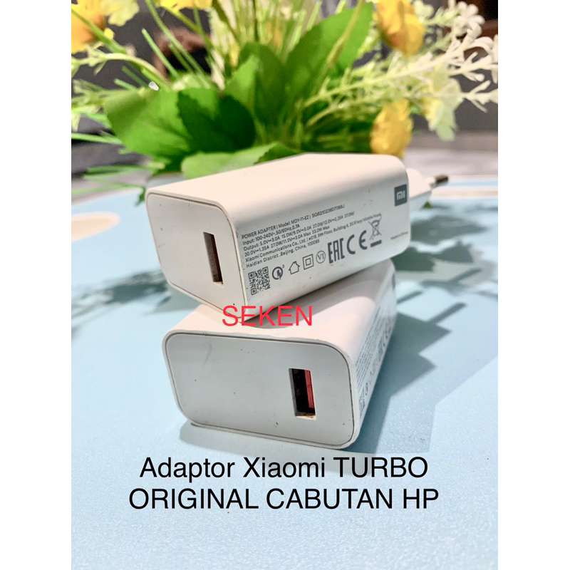 Charger Xiaomi Turbo 33watt Original Cabutan hp (Bekas)