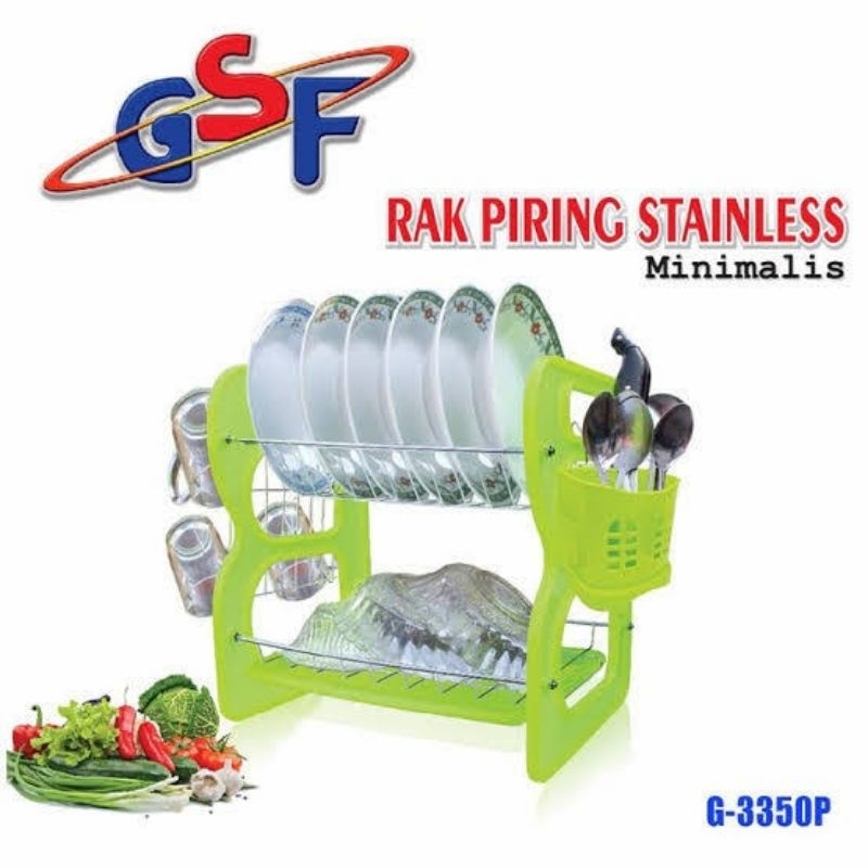 GSF Rak piring Plastik Stainless Steel 3350p