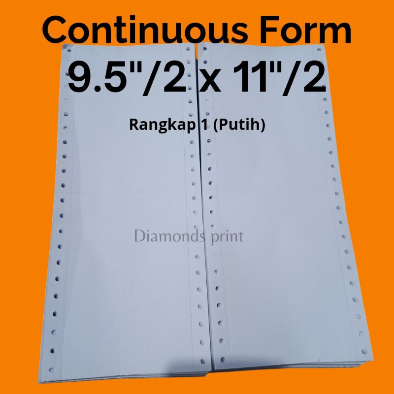 

Kertas Faktur 1ply 9.5/2 x 11/2 Continuous Form Paperpryns Kertas Resi Wartel