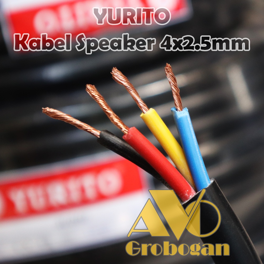 Kabel Speaker YURITO 4x2.5 mm Kabel Audio NYYHY Serabut Permeter