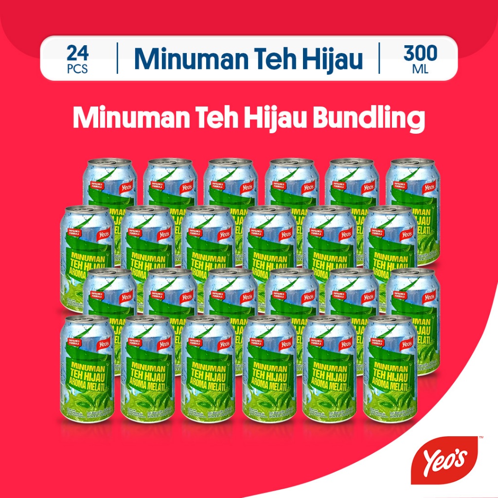 

Yeos Minuman Kaleng Teh Hijau Jasmine Green Tea 300ml -24 Pcs