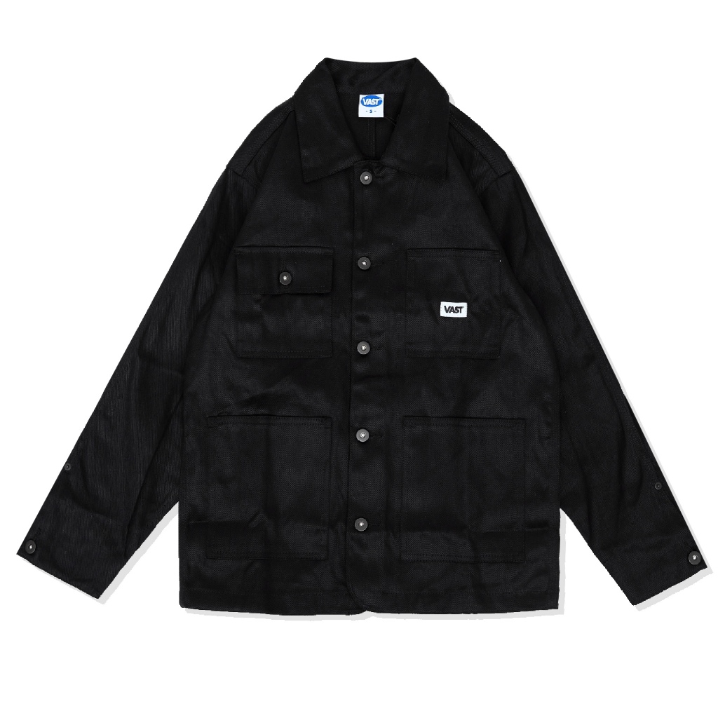 VAST WORK JACKET CANVAS BLACK - VJW-29