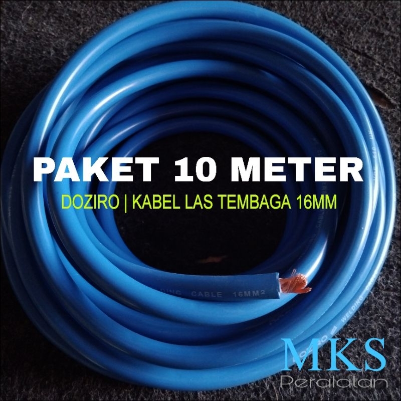 DOZIRO | Paket Kabel Las 16mm Doziro | Welding Cable Copper Wire 16mm Doziro Panjang 10 Meter