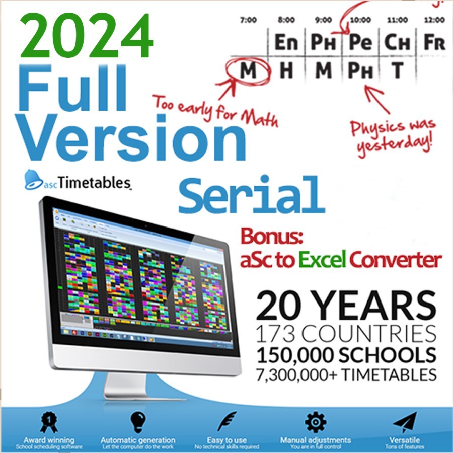 aSc Timetables 2024 plus aSc to Excel Converter ORIGINAL | aSc + Converter