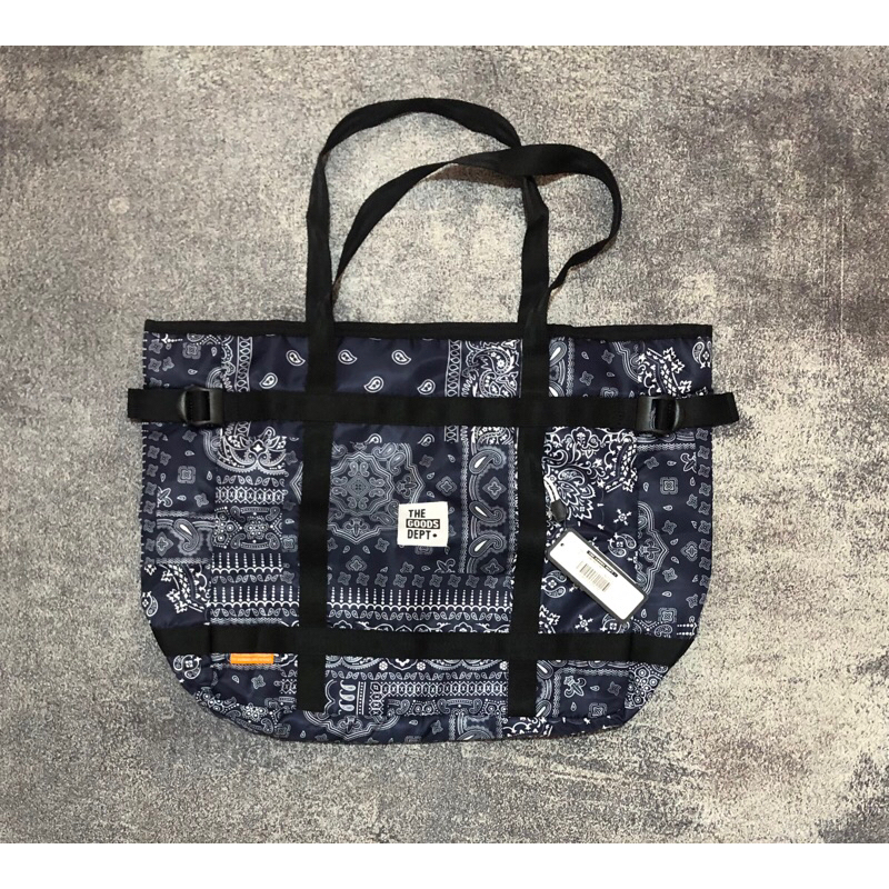 Totebag Paisley Blue Navy The Goods Dept