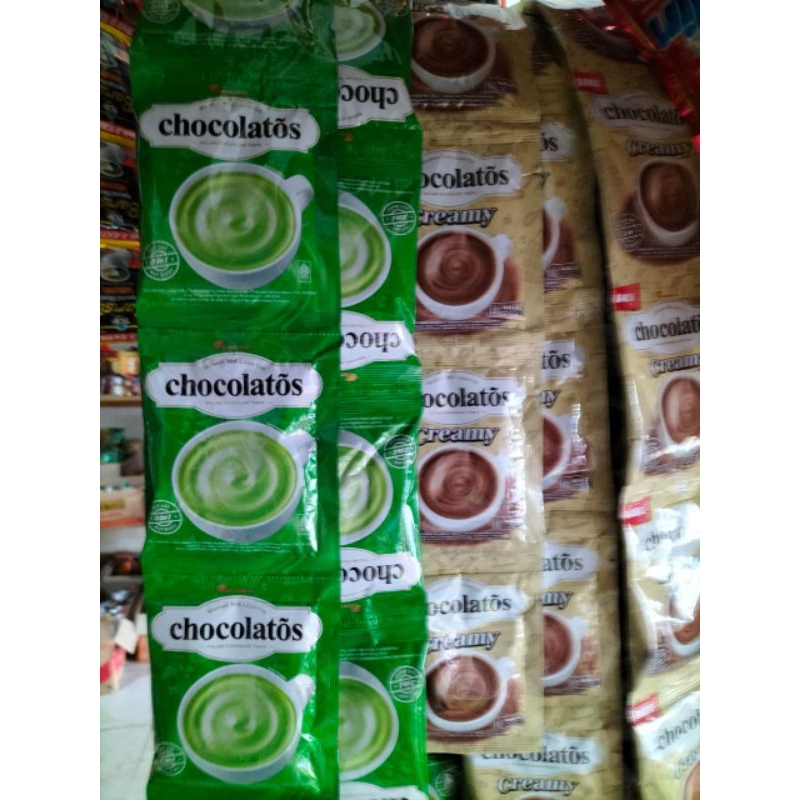 

Chocolatos Drink Bubuk Rasa Coklat Italiano, Creamy, Matcha 1Renteng 10Bks @24g