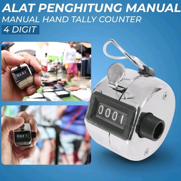 

Hand Tally Counter Alat Penghitung Manual 4 Digit Angka Td99 Silver