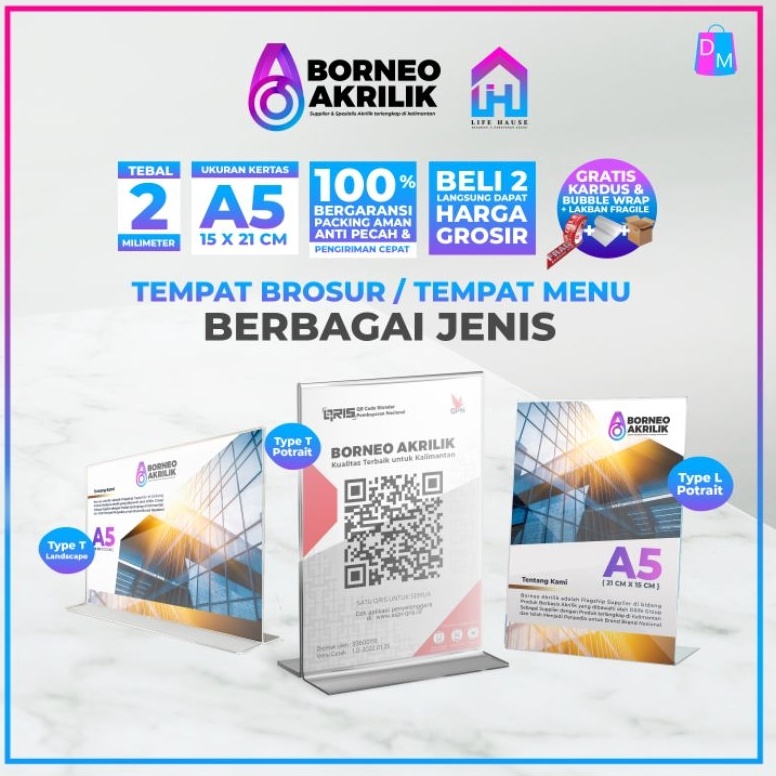 

KODE F79Q Tempat Qris A5 Akrilik Tempat Brosur Akrilik Wadah Brosur Perlengkapan Usaha Banner Usaha Jasa Desain Plakat Lifehause Banjarmasin Dilemashop Borneo Akrilik