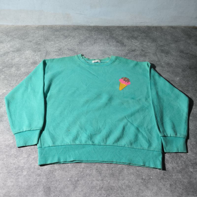crewneck ice cream hijau mint by I'm Vely