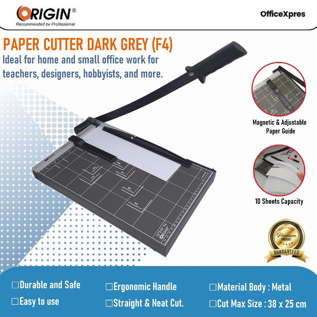 

KODE E52K Alat Pemotong Kertas F4 Alat Potong Kertas Origin F4 Paper Trimmer Paper Cutter Folio Cutting Board F4