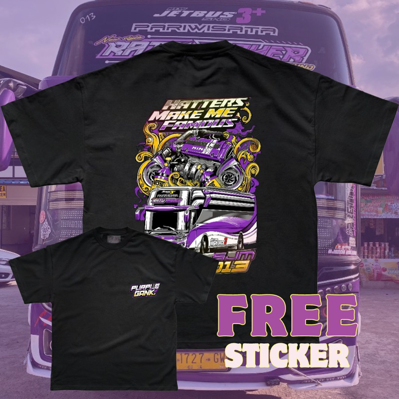 Kaos Bus Mania Ratu Maher | Baju Basuri Anak | Free Sticker